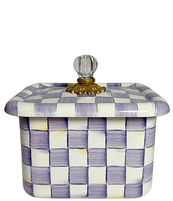 Violet Check Recipe Box