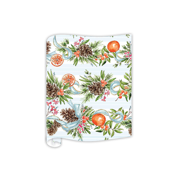 Christmas Citrus Garland Table Runner