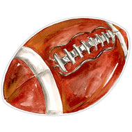 Posh Die Placemat - Handpainted Football - Football Shaped
