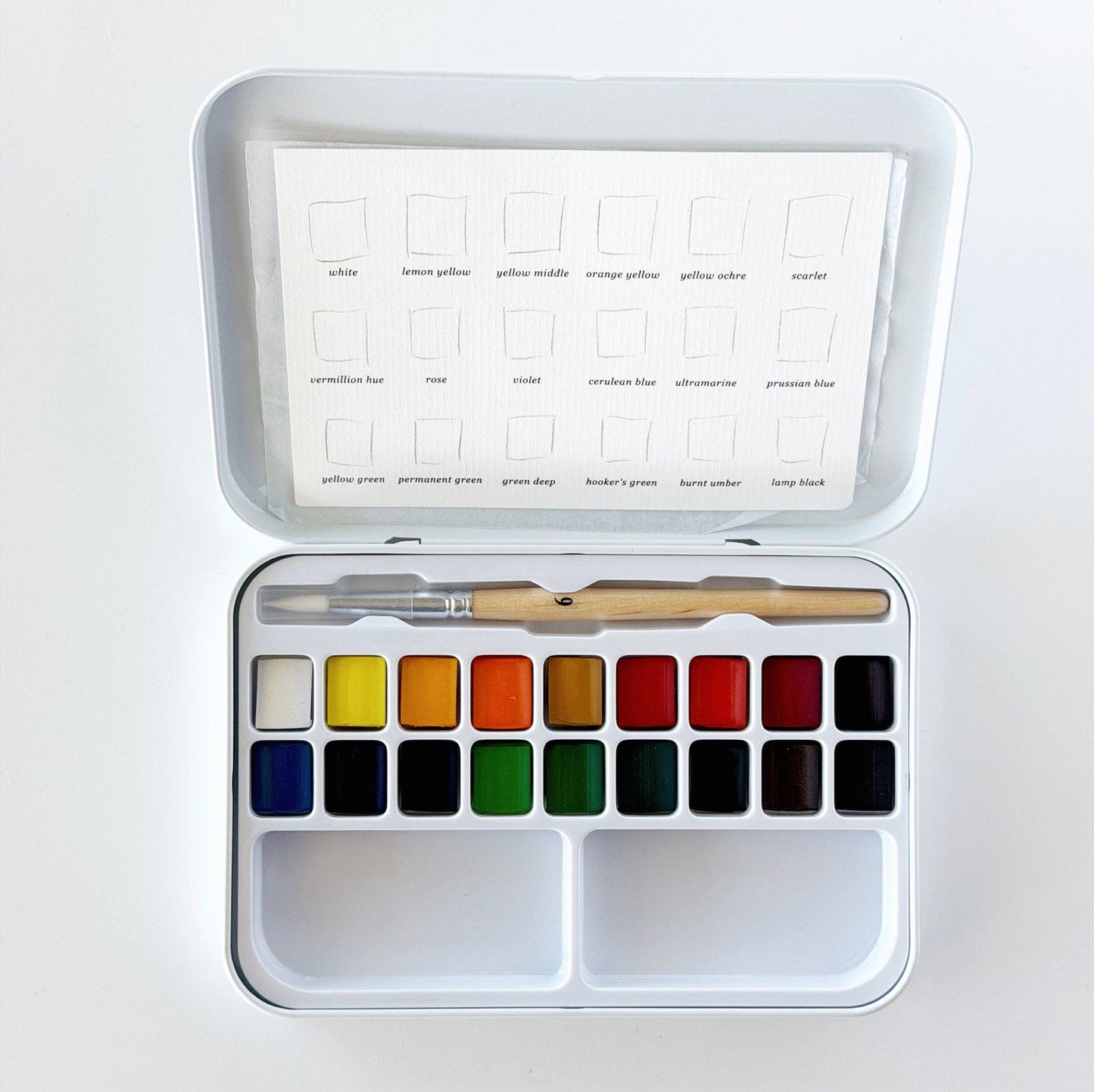 Watercolor Paint Set of 18 with Brush