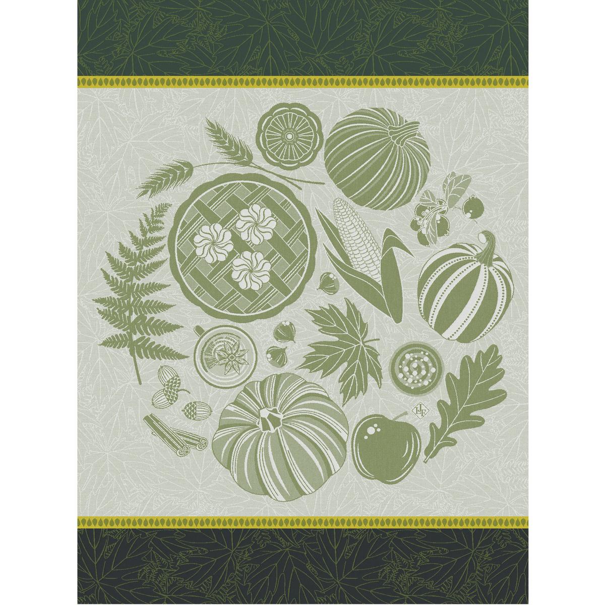TEA TOWEL THANKSGIVING GREEN