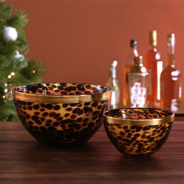 Tortoise and Gold - 8" Bowl