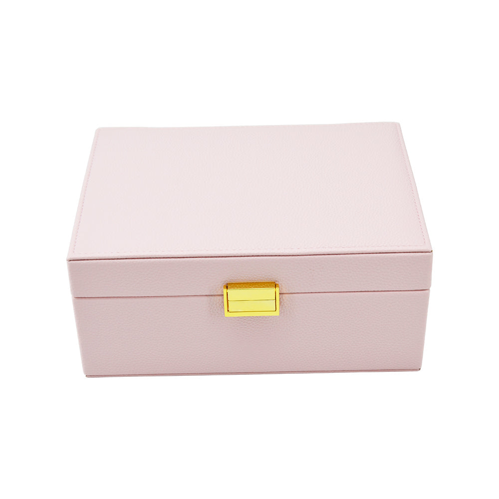 Leah 2 Tier Jewelry Box - Pale Pink