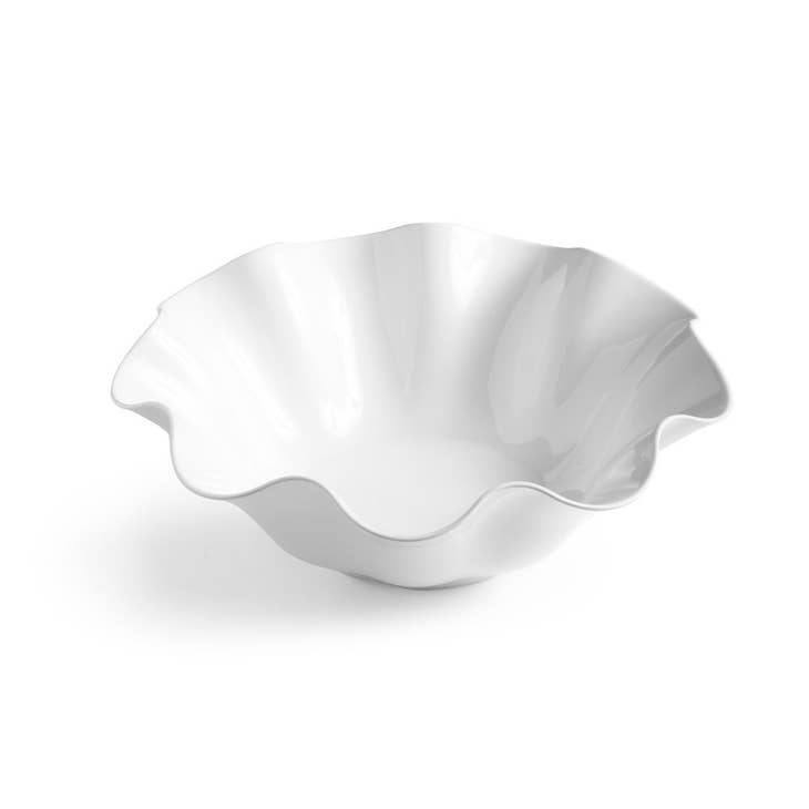 White 12.5" Clam Serving Bowl