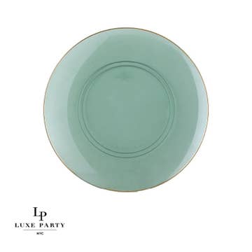 Green • 10.25" Round Plastic Plates | 10 Pack