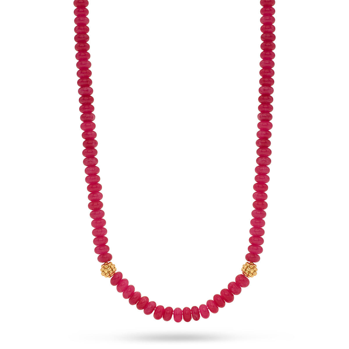 Berry Single Strand Necklace, 16+2'' - Peony Jade
