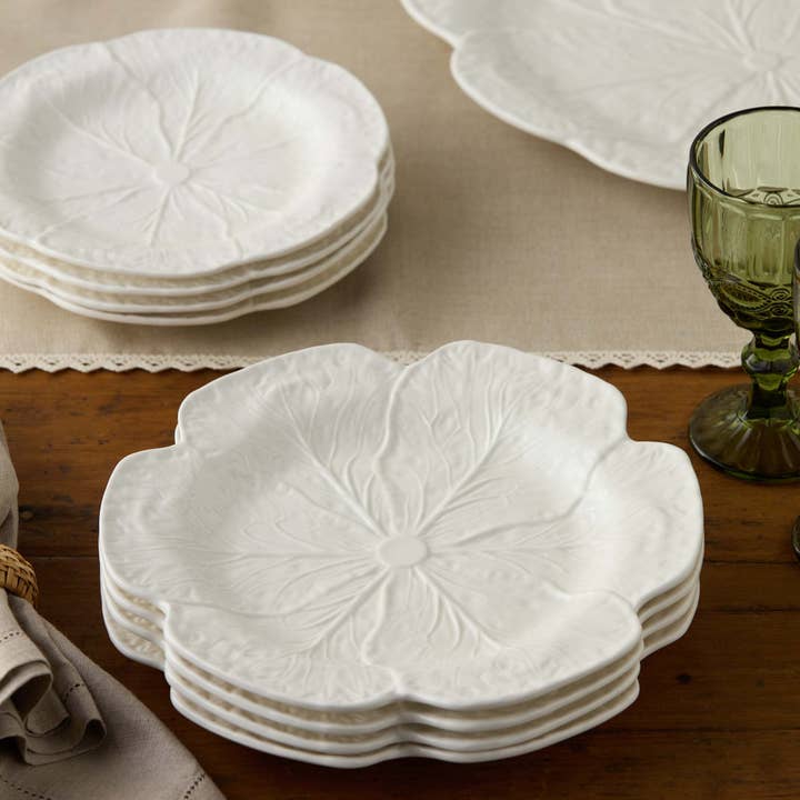 Le Jardin White Cabbage 3-D Dinner Plate 11 in