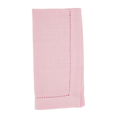 Dinner Napkin with Hemstitch Border - Pink 20"