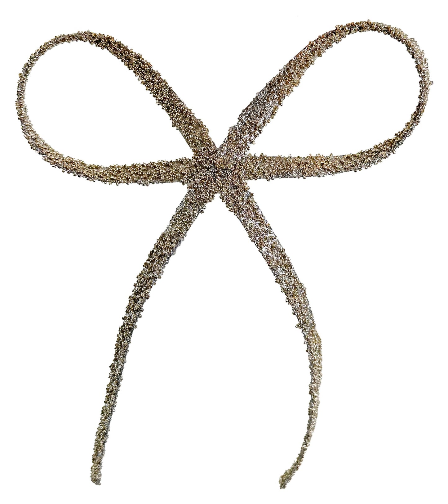 Bead Bow Silver with Clip