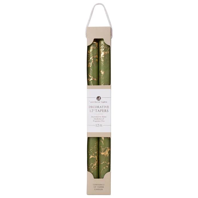 Moss Green 12" Tapers 2pk
