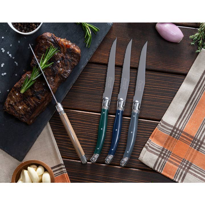 Laguiola Connoisseur Earth Tones-steak knives set of 4