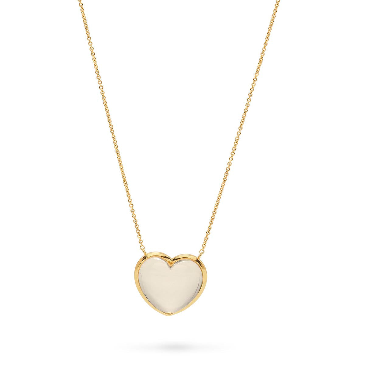 Love Necklace, 16+2'' - Clear Quartz Love