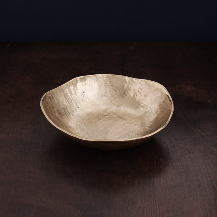 SIERRA MODERN Strie Large Bowl (Gold)