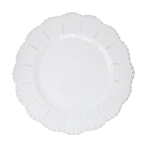 Bella Bianca Beaded Dinner Plate