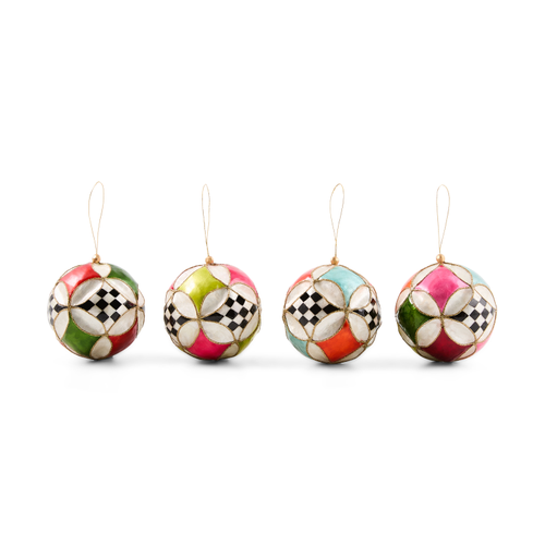 Confetti Capiz Circus Ball Ornaments