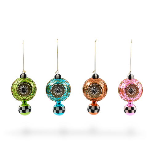 Confetti Reflector Glass Ornaments