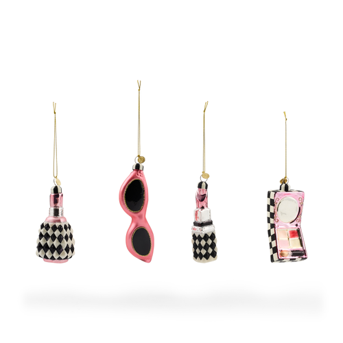 Courtly Cosmetic Glass Ornaments