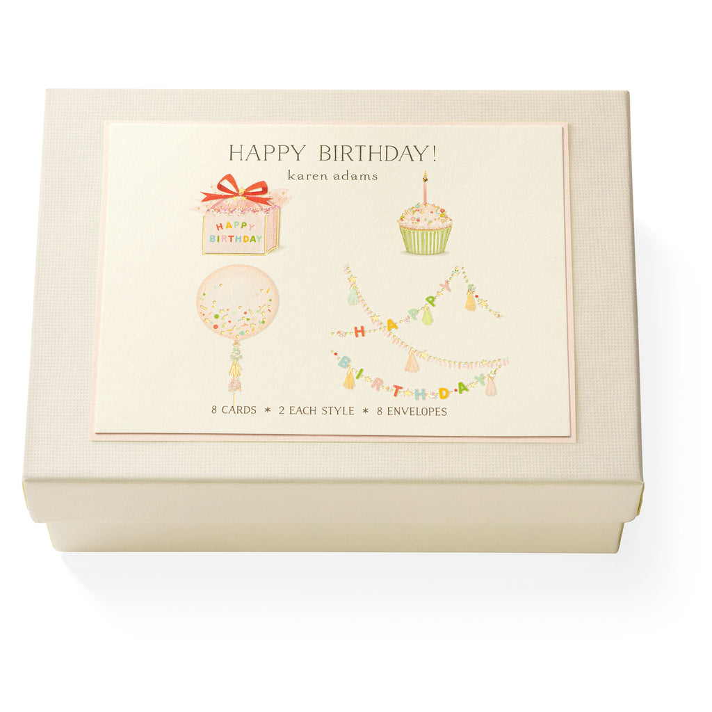 HAPPY BIRTHDAY NOTE CARD BOX