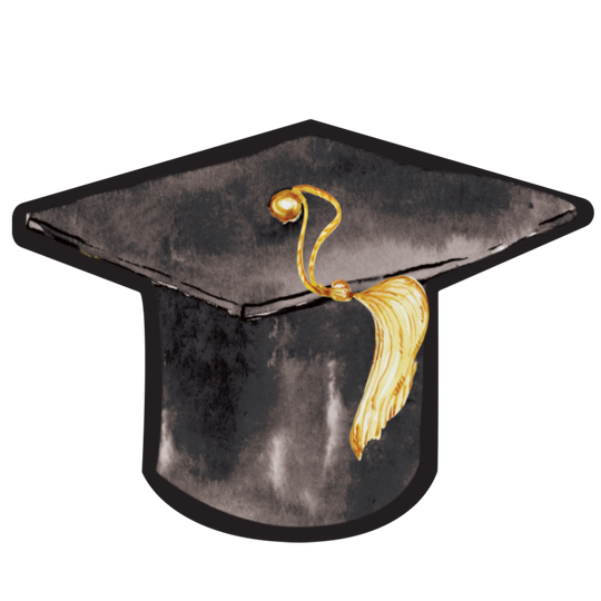 Grad Hat Salad Plate Graduation Collection/8pkg