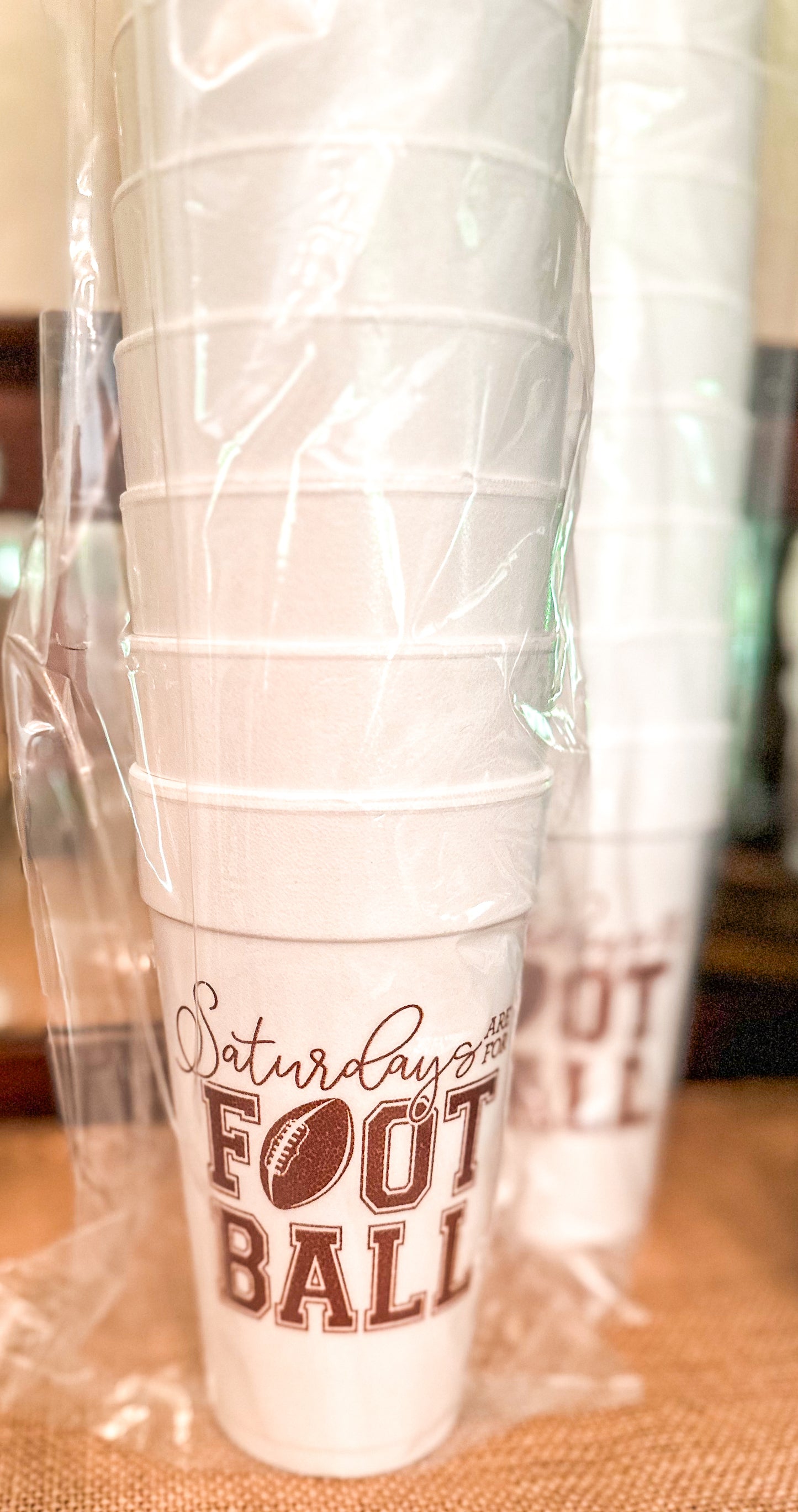 Saturdays are for Football (Styrofoam Cup)