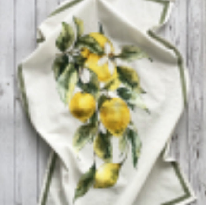 Lemon Branch Floursack Kitchen Towel S/2