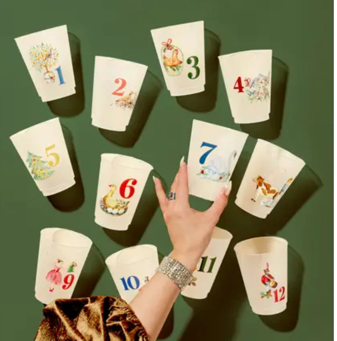 12 Days of Christmas Cups