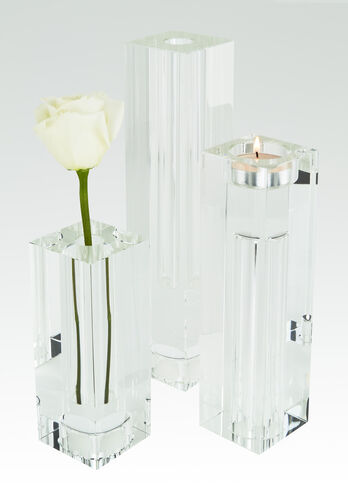 Crystal Glass Bud Vase / Tealite Lg.