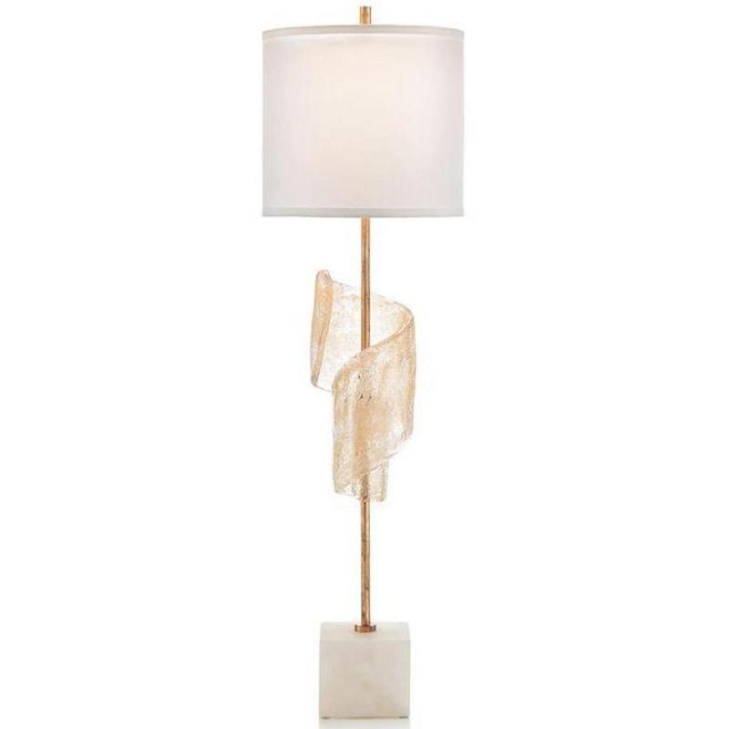 John Richard Furls with A Hint Of Gold Lamp