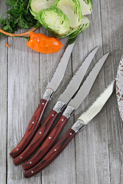 Laguiola French Home Steak Knives (Pakkawood) - set of 4