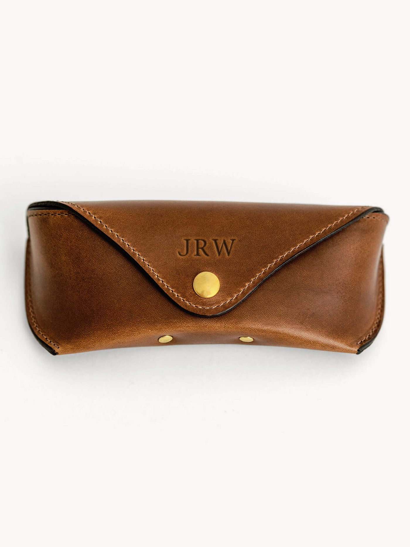 Monogrammed Sunglass Case - Natural / 3 Letter Monogram
