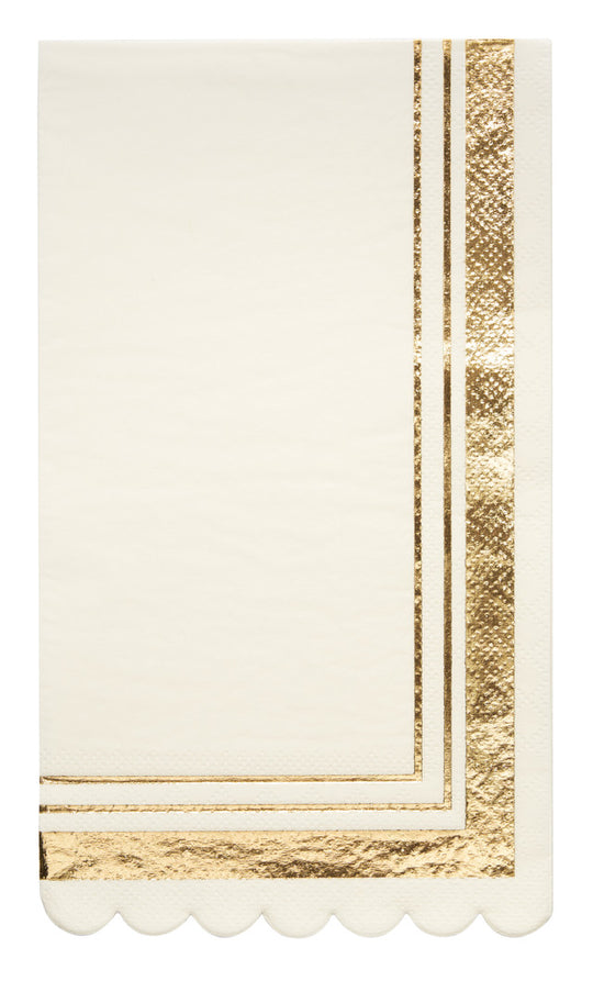 Guest Towel Gold & White/20pkg