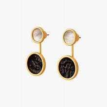 Riley Bezel Jacket Earrings