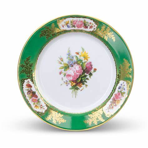 Sevres Green Tin Plate, 10"