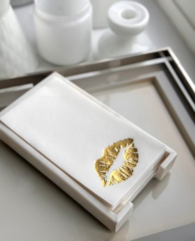 Cloth-Like Disposable Guest Towels - Gold Smooch