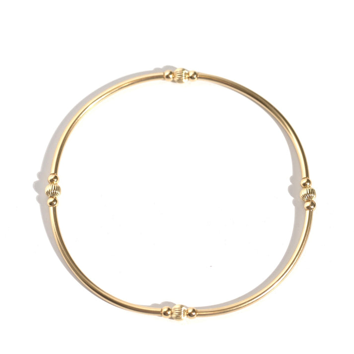 Textured Beaded Bangle - 6"