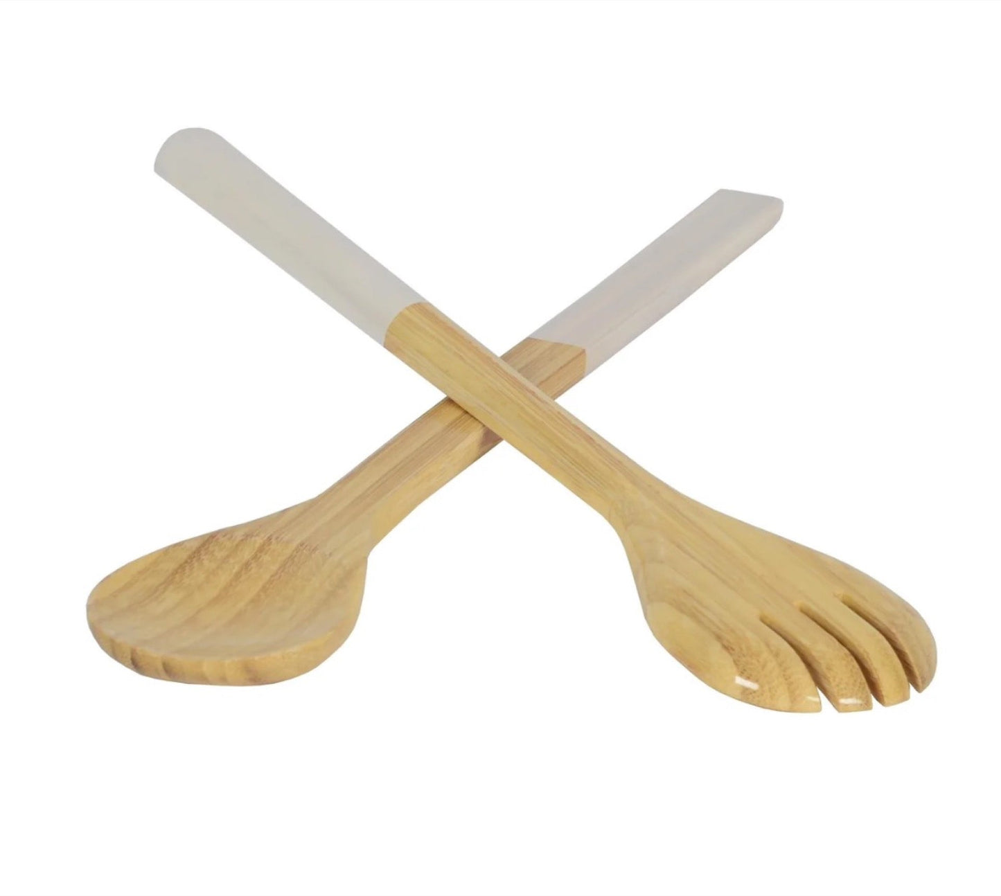 Large Salad Server Set - White