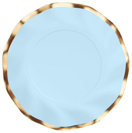 Wavy Salad Plate Everyday Sky Blue/8pkg