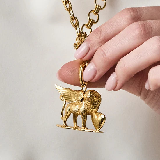 Lionheart Charm/Pendant - Gold