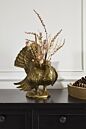 Autumn Turkey Vase 9"x 8.25"x 8.5"