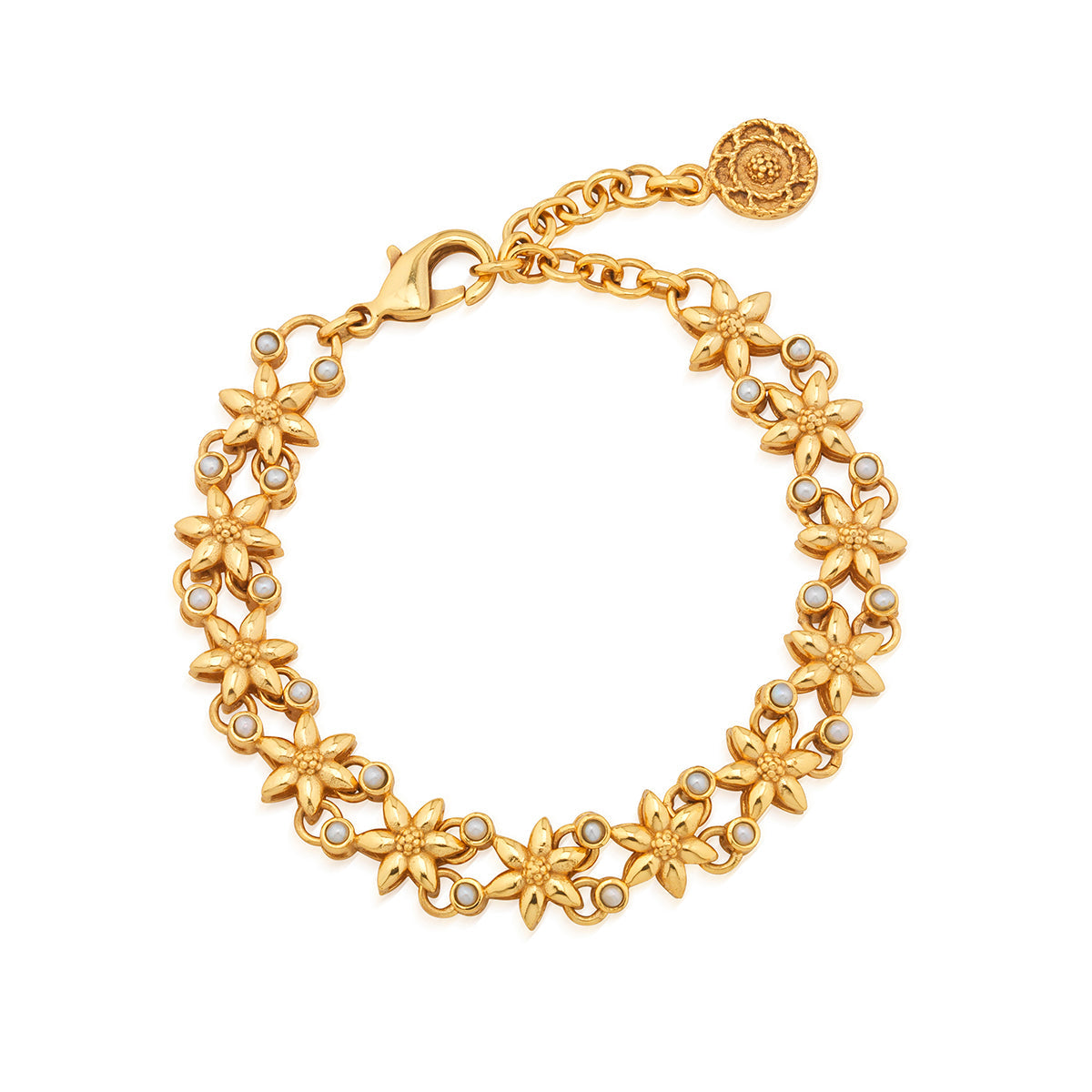 Jasmine Bracelet, 7"+2" - Pearl White