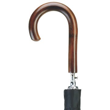 Dark Wood Crook Handle Umbrella