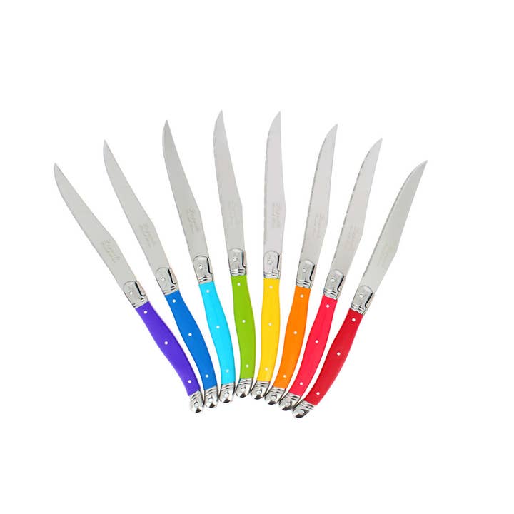 Laguiola Connoisseur Rainbow-steak knives set of 8
