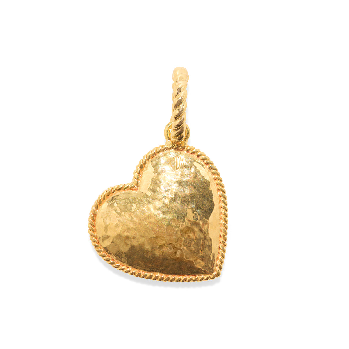 Love Pendant - Gold Love Pendant in  Hammered Gold