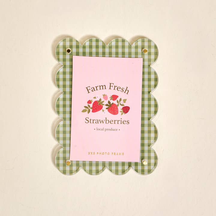 Mini Acrylic Picture Frame Magnet- Farm Fresh Straw