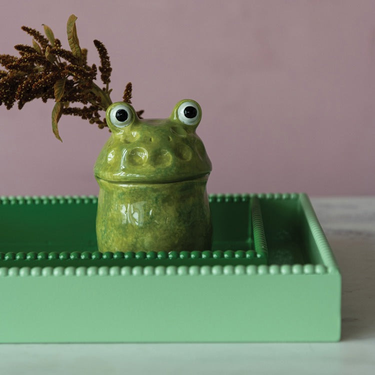 Decorative MDF Trays w Hobnail Edge - 18"Lx11-3/4"W