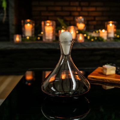 Vintner Wine Decanter With Marble Stoppe