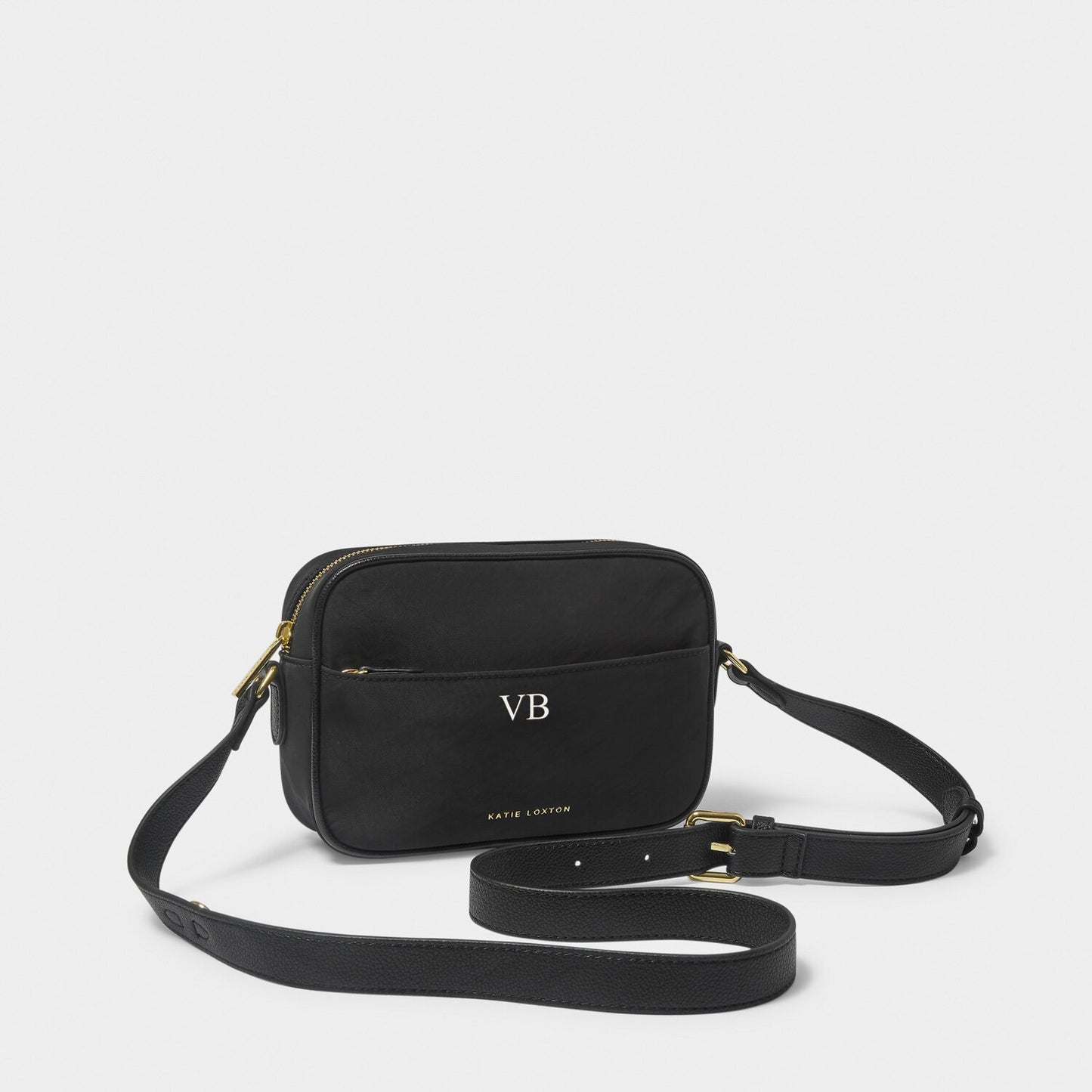 Nylon-Luxe Crossbody Bag - Black