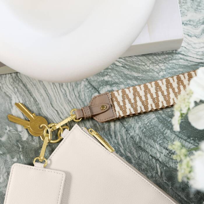 Canvas Wristlet Strap - Light Taupe