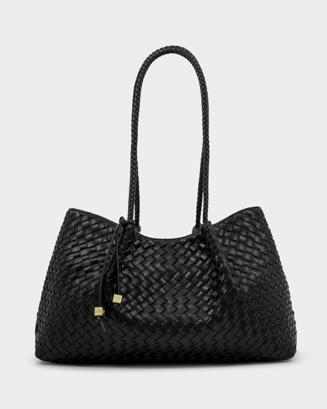 Nova Small Shoulder Tote - Black