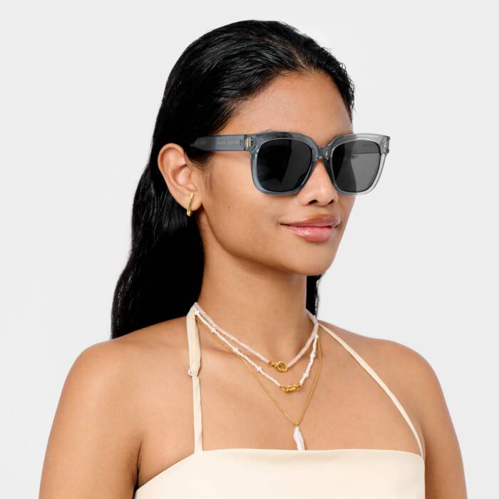 Roma Sunglasses - Blue Transparent
